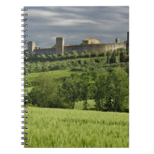Wheat field and distant Monteriggioni, in the Spiral Notebook