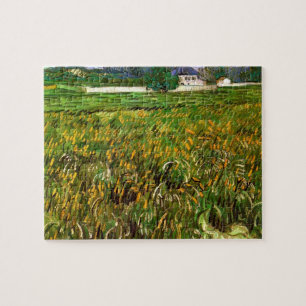 Wheat Field at Auvers by Vincent van Gogh Jigsaw Puzzle