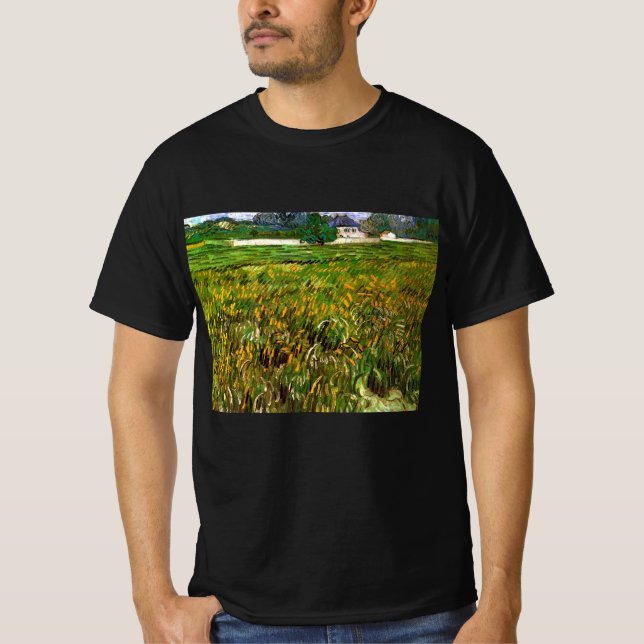 Wheat Field at Auvers by Vincent van Gogh T-Shirt (Front)