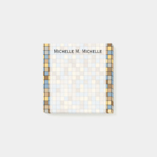 Wheat Field Harvest Inspired Tiles Pattern + Name Post-it Notes