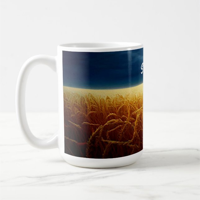 Wheat Field under Moonlight Coffee Mug (Left)