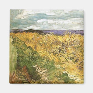 Wheat Field with Cornflowers Van Gogh Fine Art Magnet