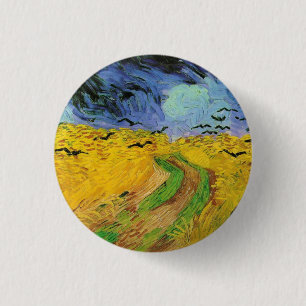 Wheat Field with Crows 3 Cm Round Badge
