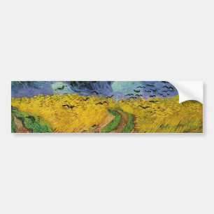 Wheat Field with Crows Bumper Sticker