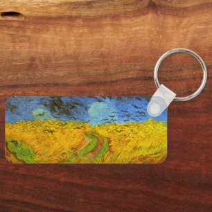 Wheat Field with Crows by Vincent van Gogh Key Ring