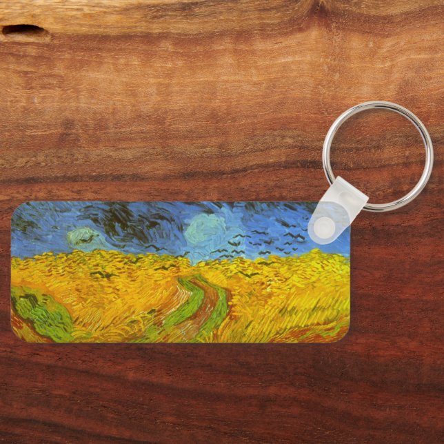 Wheat Field with Crows by Vincent van Gogh Key Ring (Front)