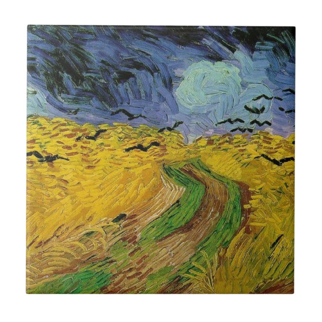 Wheat Field with Crows Tile (Front)