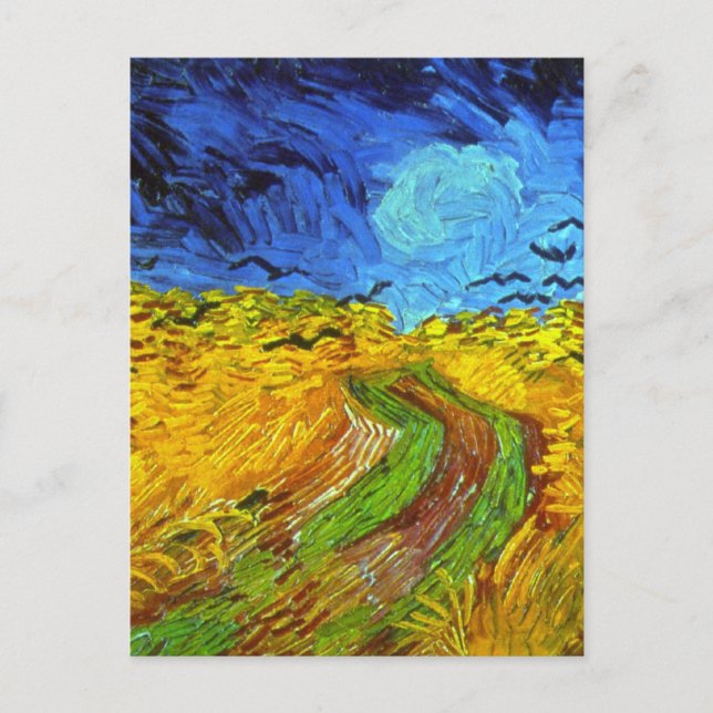 Wheat Field with Crows Van Gogh Fine Art Postcard (Front)