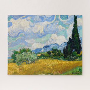 Wheat Field with Cypresses by Vincent Van Gogh Jigsaw Puzzle