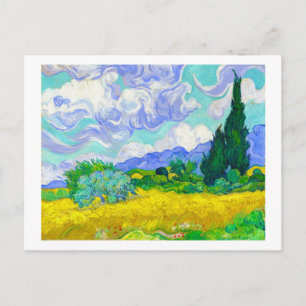 Wheat Field with Cypresses by Vincent Van Gogh Postcard