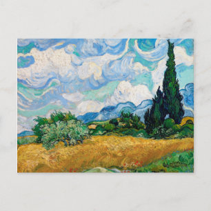 Wheat Field with Cypresses by Vincent van Gogh Postcard