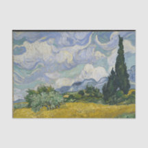 Wheat Field with Cypresses Decoupage Tissue Paper