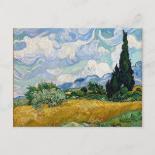 Wheat Field with Cypresses Postcard