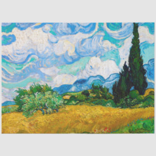 Wheat Field with Cypresses, Van Gogh Tissue Paper