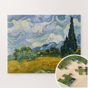 Wheat Field with Cypresses, Vincent van Gogh Jigsaw Puzzle
