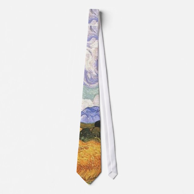 Wheat Field with Cypresses,Vincent Van Gogh Tie (Front)