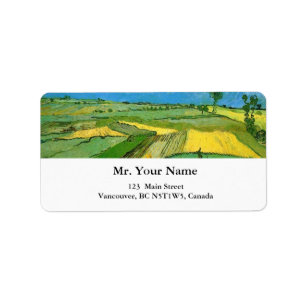 Wheat Fields at Auvers Under Clouded Sky, Vincent Label