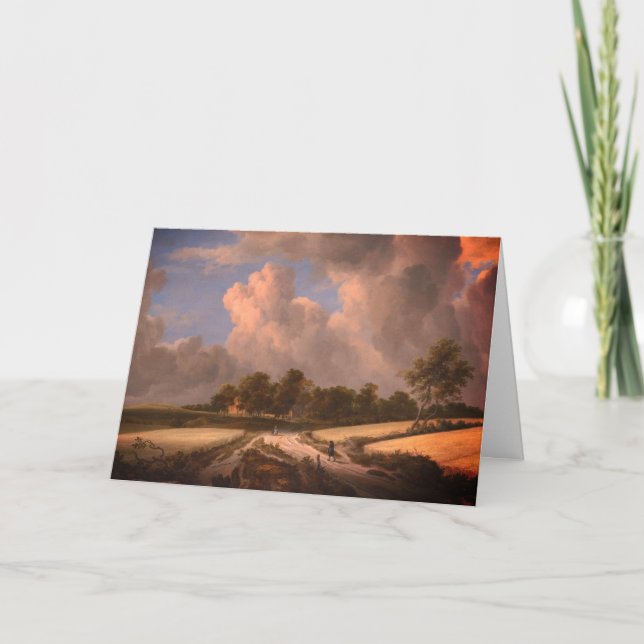 Wheat Fields by van Ruisdael: Blank Card (Front)