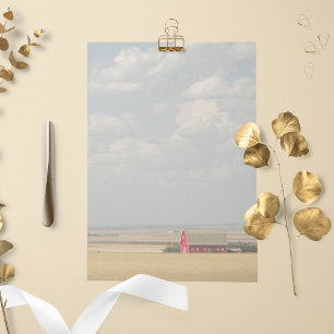 Wheat Fields Landscape Photo Stationery Paper