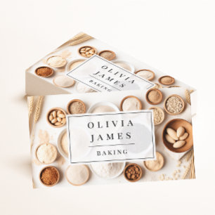 Wheat Flour Baking for Cake Bakery Pastry Chef Business Card
