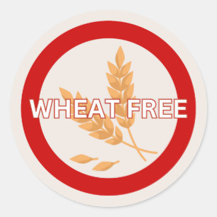 Wheat Free Food Allergy Alert Classic Sticker