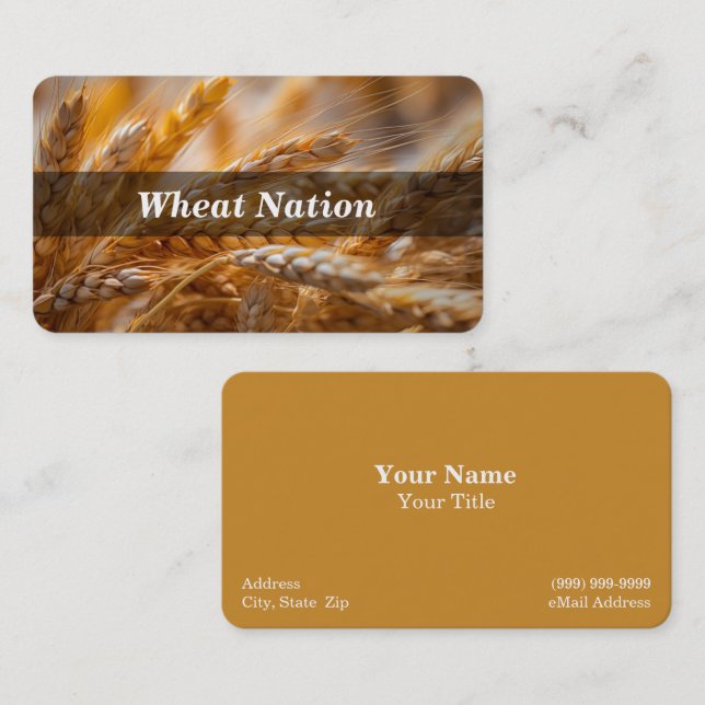 Wheat / Grain / Cereal Farming Business Card (Front/Back)