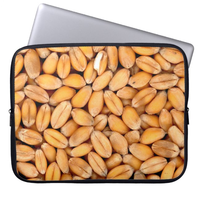 Wheat grains food cereals laptop sleeve (Front)