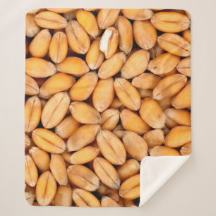 Wheat grains food cereals sherpa blanket