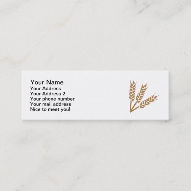 Wheat Mini Business Card (Front)