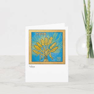 Wheat, one of the seven species of Israel Holiday Card