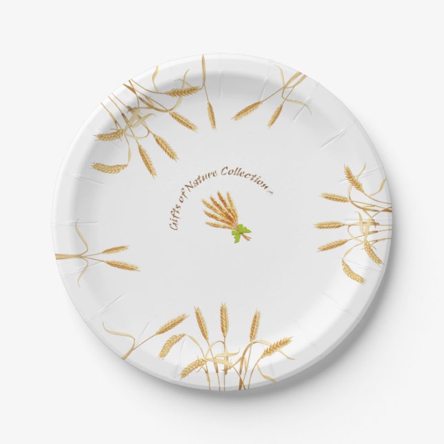 Wheat Paper Plates 7" (Front)