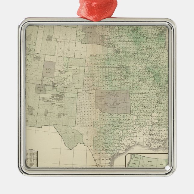 Wheat per sq mile metal tree decoration (Front)