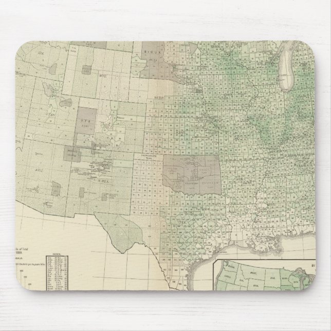 Wheat per sq mile mouse pad (Front)