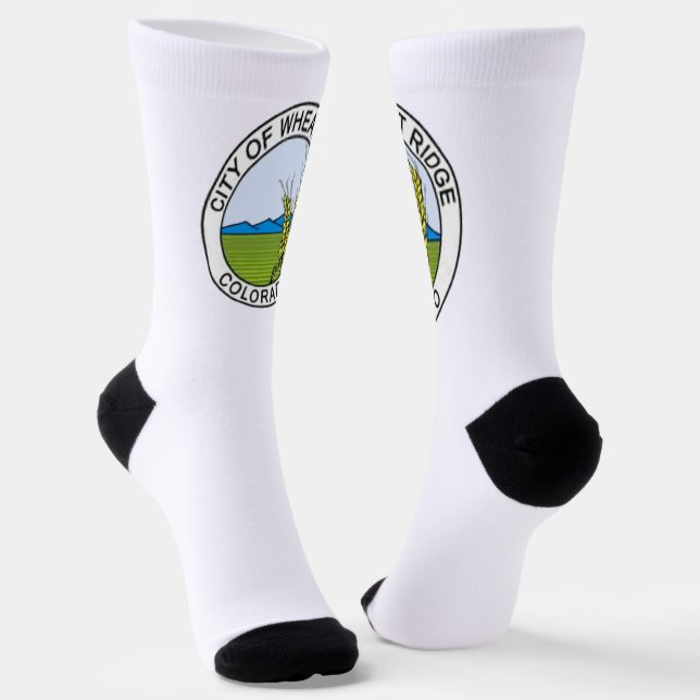 Wheat Ridge (Colorado) city flag Socks (Angled)