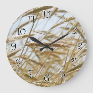 Wheat & Sky Clock