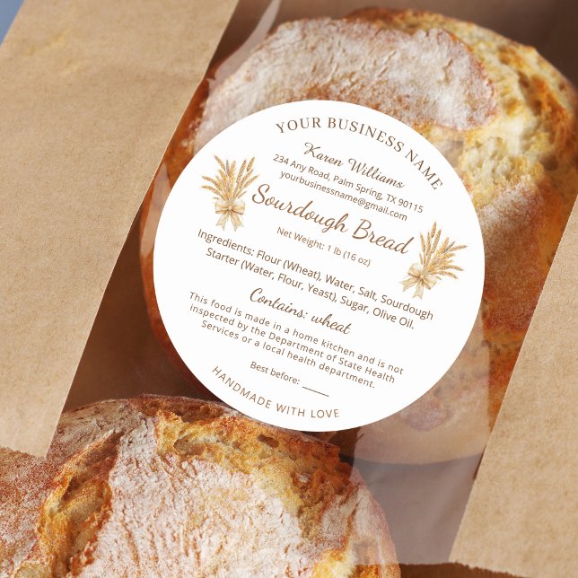 Wheat Sourdough Bread Cottage Law Label Sticker (Creator Uploaded)