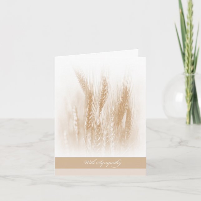 Wheat Sympathy Note Card (Front)