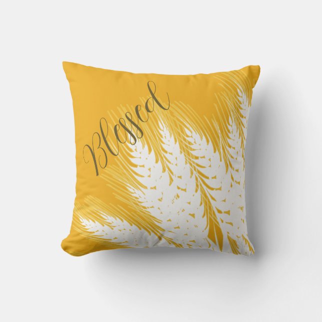 Wheat Throw Pillow (Front)