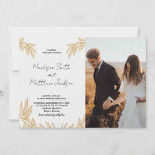 Wheat Wedding Invitations with photo
