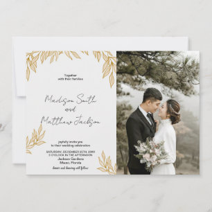 Wheat Wedding Invitations with photo