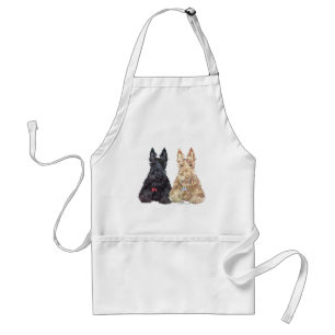 Wheaten and Black Scottie Dogs Standard Apron