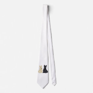 Wheaten and Black Scottish Terriers Tie