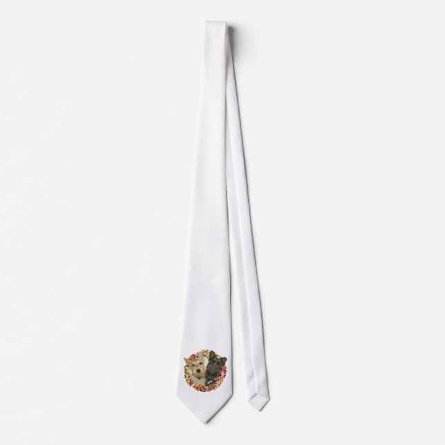Wheaten & Black Scotties Tie (Front)