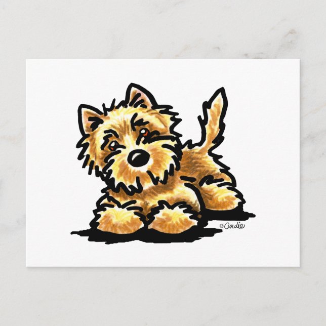 Wheaten Cairn Terrier Art Postcard (Front)