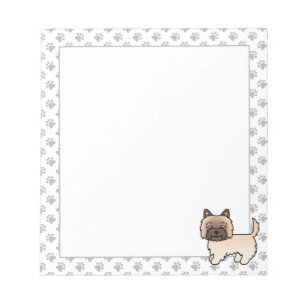Wheaten Cairn Terrier Cute Cartoon Dog Notepad