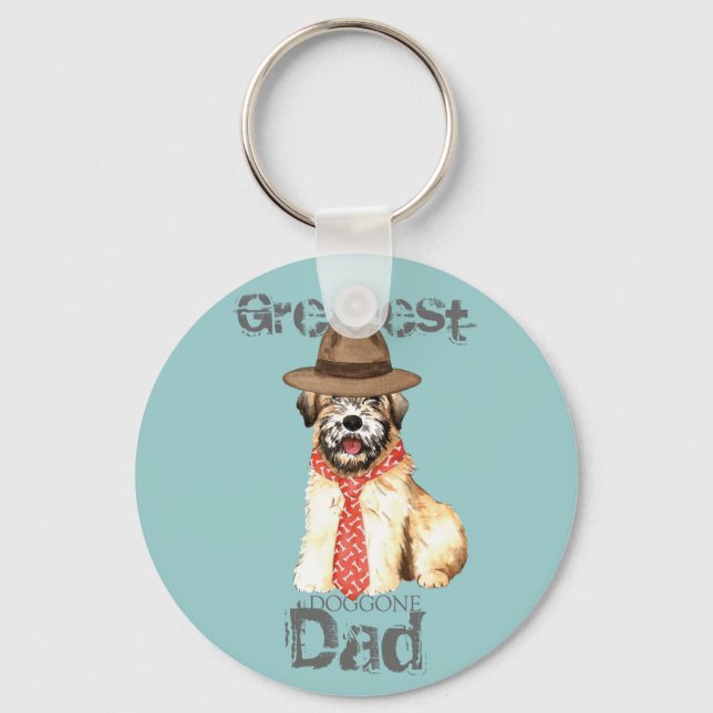 Wheaten Dad Key Ring (Front)