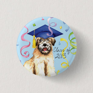 Wheaten Graduate 3 Cm Round Badge