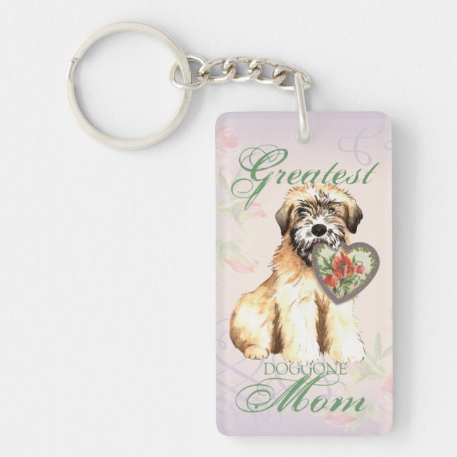 Wheaten Heart Mum Key Ring (Front)