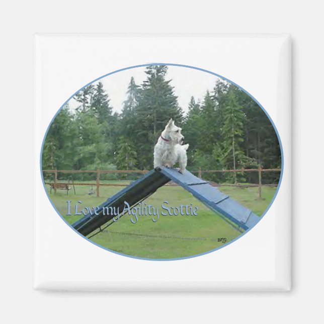 Wheaten Scottie Agility Magnet (Front)