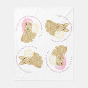 Wheaten Scottie Goodnight Fleece Blanket